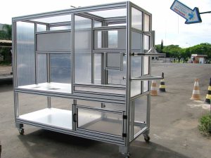 Proteção perfil modular estrutural em alumínio