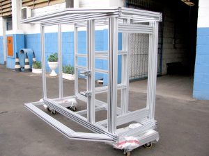 Proteções perfil modular estrutural em alumínio